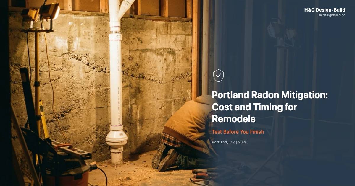 Portland Radon Mitigation: Cost and Timing for Remodels