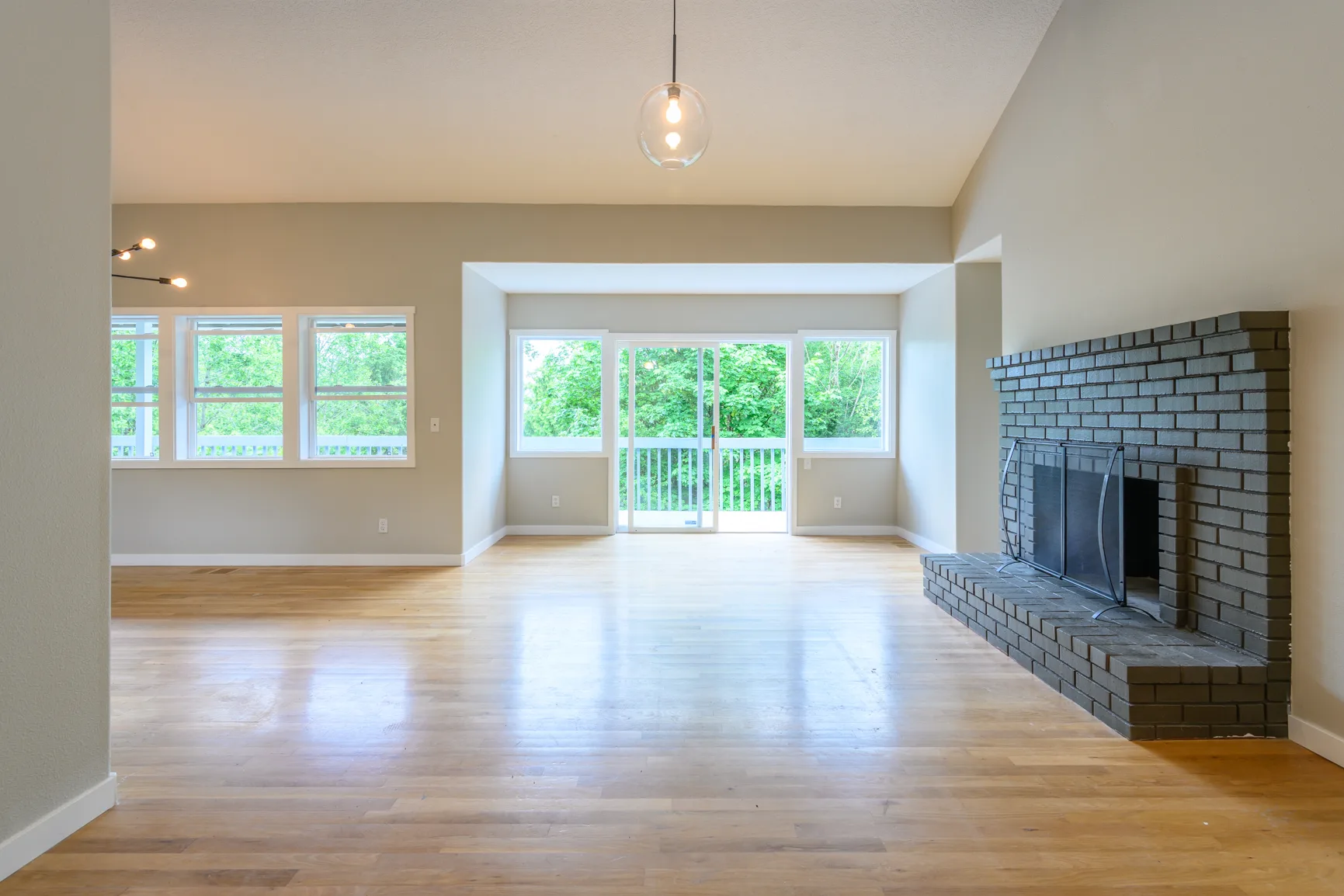 Furnished living area from a Portland home renovation by H&C Design-Build